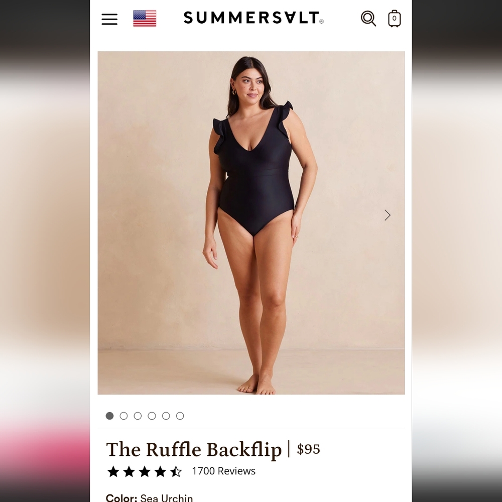 NWT Summersalt Ruffle Backflip Swimsuit